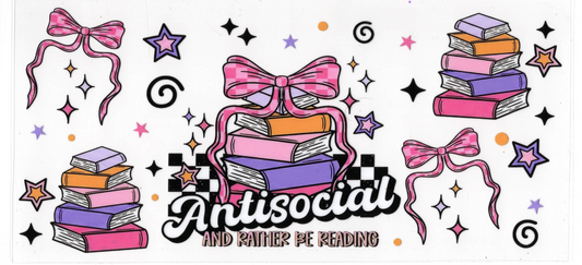 Antisocial and rather be reading - Quote