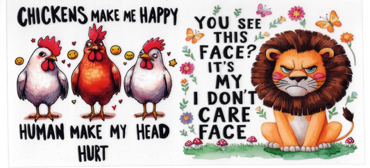 Chickens make me Happy; Human make my Head hurt - Quotes