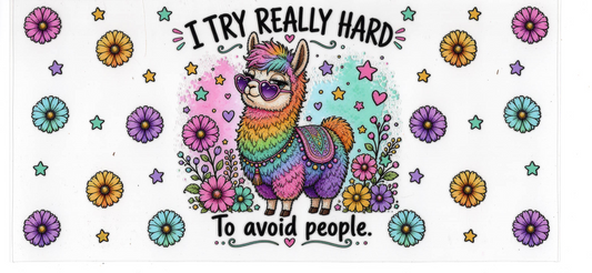 I try really hard to avoid people - Quotes
